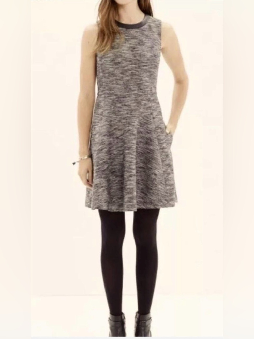 Madewell Anywhere Tweed Dress in gray size 0